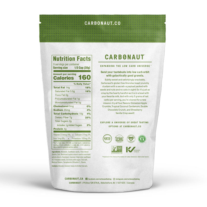 Low Carb Gluten Free Tropical Coconut Cardamom Granola!