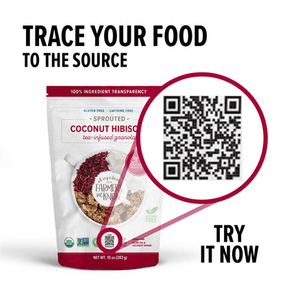 Organic Sprouted Coconut Hibiscus Tea-Infused Granola