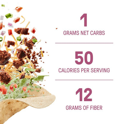 These delicious Low Carb, Gluten Free Tortillas have only 1 gram of net carbs! They also are only 50 calories per serving and have 12 grams of fiber that makes the perfect, low carb addition to any meal!