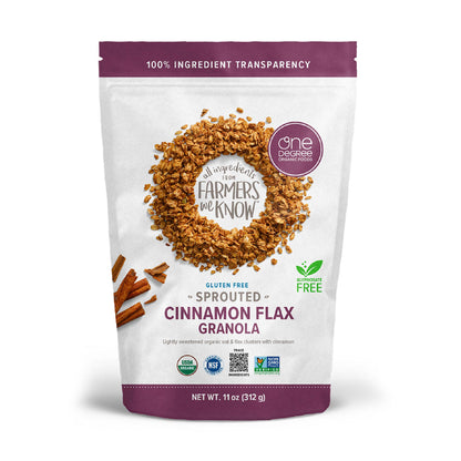 Organic Sprouted Oat Cinnamon Flax Granola