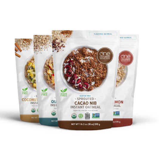 One Degree Organic Gluten Free Instant Oatmeal Variety Pack (4 Pack)