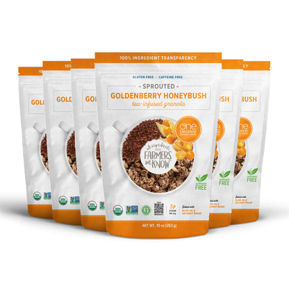 Organic Sprouted Goldenberry Honeybush Tea-Infused Granola